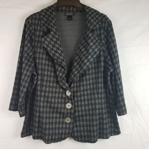 Lane Bryant Plus sz 24  Houndstooth Sweater Blazer